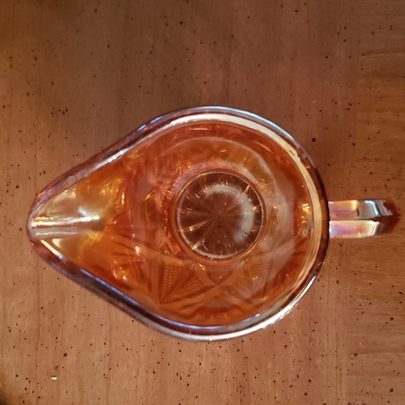 Vintage Carnival Glass Sowerby Split Diamond Marigold creamer EUC - Picture 5 of 9